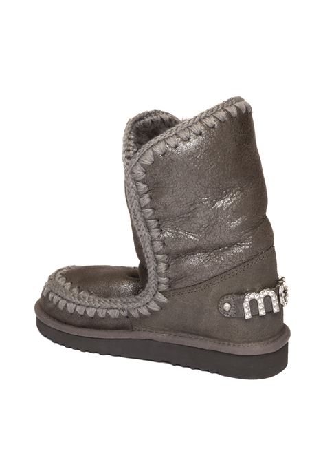 Grey eskimo 24 leather boot MOU | ESKIMO 24 RHINESTONES101037B-DUIR